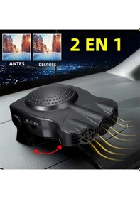 Resim 12v 150w 2'si 1 Arada Taşınabilir Araç Isıtıcısı Fan Ve Buz Çözücü Siyah 