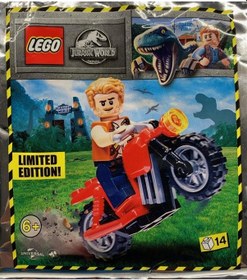 Resim Lego Jurassic World 122114 Owen And Red Motorbike 
