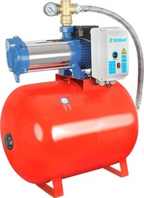 Resim Sumak SYMH6-100/6 Yatay Kademeli Bina Hidroforu 100 Lt Tanklı 6 Kat 13 Daire 220 Volt 1 Hp 