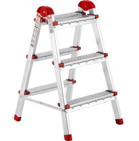 Resim Çift Çıkışlı Katlanabilir Ev Tipi Merdiven 3+3 