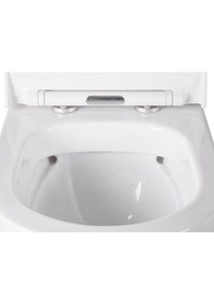 Resim İdevit Btw Alfa Rimless Kanalsız Duvara Sıfır Klozet Takım Dahil-Pp Soft 
