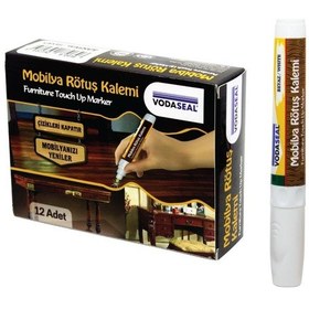 Resim 12 Adet Vodaseal Mobilya Çizik Giderici Rötuş Rütuş Kalemi Beyaz 