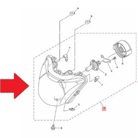 Resim Yamaha T115 Crypton S 2018-20 Or. Komple Far B6F-H4310-00 