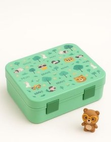 Resim Vagonlife - Yeni Nesil Çocuk Beslenme Kutusu Tek Katlı - Bölmeli Lunch Box - 1300 Ml. (Plastik PP5 Malzeme) (Yeşil) 