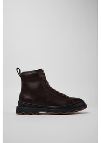 Resim Kadın Brutus Deri Bot - Koyu Kahverengi Koyu Kahverengi 