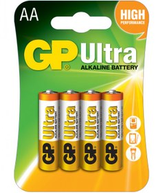 Resim GP Batteries GP15AU Ultra Alkalin LR6/E91/AA Boy Kalem Pil 1.5 Volt 4Lü Kart 
