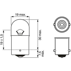 Resim 2 Adet 12volt Bosch 67 Ampul R5w Araba Ampulleri Park Ampulü Ve Plaka Lambası Ampulü 