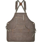 Resim Sunshinee Ağaç Işleme Önlüğü, 9 Cepli Ağır Hizmet Mumlu Kanvas Iş Önlüğü, Kadınlar, Erkekler Için Ayarlanabilir Askı Önlükleri (Yurt Dışından) 