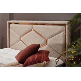 Resim Tutku Yatak Immune Defense Pedli 4 Mevsim Kuş Tüyü Sünger Torba Yaylı Yatak Seti Yatak+Baza+Başlık 90X190 