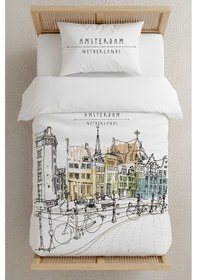 Resim Amsterdam Tek Kişilik Nevresim Takımı Beyaz 