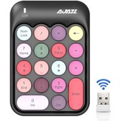 Resim Ajazz AK18 2.4g Mini Kablosuz Numerik Klavye - Yeşil (Yurt Dışından) 