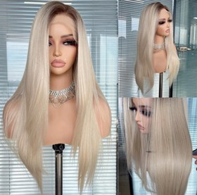 Resim VALERIA PLATİN SARIŞIN PROTEIN FIBER SENTETİK DANTEL PERUK ÜNİTESİ 
