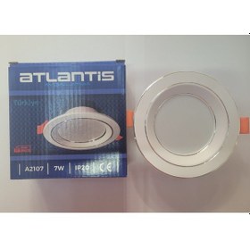 Resim Atlantis 7w Smd Led Beyaz Işık Beyaz Kasa Krom Detaylı Led Spot 
