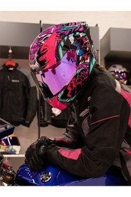 Resim DeadG Spectre Legend Pink Siyah-Yeşil-Pembe Kask 