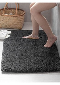 Resim Su Emici Banyo Ayak Halısı Havlusu Pofuduk Kaymaz Yıkanabilir Tüylenmez 40 X 60 Beyaz 