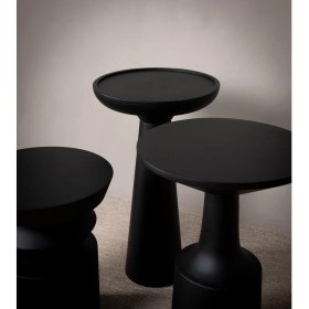 Resim Wood Wooden 3'lü Fiskos Yan Sehpa Timeless Mantar Sehpa - Mushroom Table 3 Pieces - Trio Series 