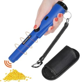 Resim Lidyahan Store Shine Metal Dedektörü, Pinpointer, Su Geçirmez Taşınabilir Metal Detektörü, Entegre LED Göstergeli, 360° Tarama Iğnesi, Pointer Altın, Madeni, Para Avı Için Metal Vizör, Takı, Mavi 