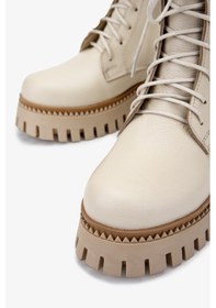 Resim Valmenti Kadın Hakiki Deri Bej Casual Bot 322 2251811 Bn Bot Sk24-25 Bej Fltr Bej 