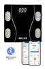 Resim Walke Premium Seri Dijital Baskül Yağ Su Kas Vücut Kitle Endeksi Kilo Ölçer Tartı 30x30 CM Siyah 