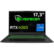 Resim Monster Tulpar T7 V20.6.2 Intel Core i7 13700H 32 GB RAM 1 TB SSD 8 GB RTX 4060 FreeDos 17,3\ FHD 144 Hz Oyun Bilgisayarı 
