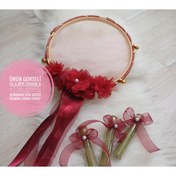 Resim LilAmor Concept Hediyelik Kina gecesi gelin nedime tefi - def ve 20 adet tup kina hediyelik 