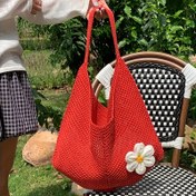 Resim Kadınlar için Büyük Kapasiteli, Sabit Omuz Askısı, Polyester, Plaj, Seyahat ve Günlük Geziler için İdeal, Tatil Çantası | Yastıklı Tasarım | Polyester Çanta 