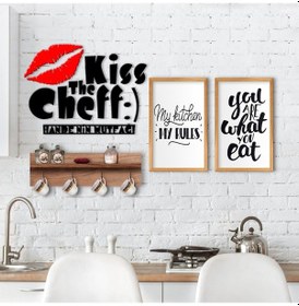 Resim Bk Home Doğal Ahşap Raflı Dekoratif Fincan Askılığı Mutfak Konsep (551038529) 