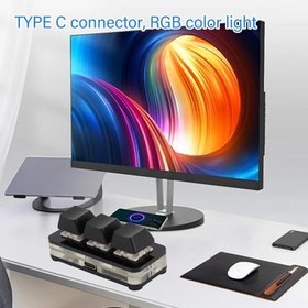 Resim Elprico USB Mini 3 Tuşlu Tuş Takımı, Kırmızı Anahtarlı Hotswap Tek Elle Mekanik Oyun Klavyesi, Ofis Çalışmaları Için RGB Arkadan Aydınlatmalı Mini USB Tuş Takımı (BLACK) 