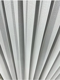 Resim Balık Sırtı Desenli Ütü İstemeyen Etek Kurşunlu Tül Perde 1/3 Sık Pile Kırık Beyaz 
