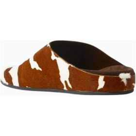Resim Camp Jeffrey Campbell Kahverengi Beyaz Inek Desenli, Calf Hair Kadın Terlik Clogs Kahverengi - Beyaz 