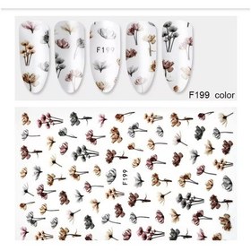 Resim 3D Yapışkan Tırnak Dövme Tırnak Tatto Nail Art F199 
