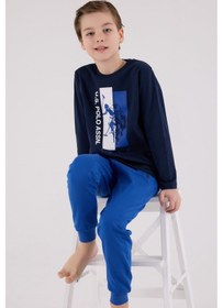 Resim U.S. Polo Assn. U.s. Polo Assn Erkek Çocuk Lacivert Pijama Takımı 5274-48745 Lacivert 