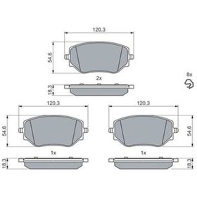 Resim Dacia Sandero Stepway Tce90 1.0 2021-2025 Bosch Ön Balata 120mm 