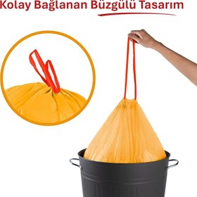Resim Koroplast Vanilya Kokulu Büzgülü Büyük Boy Çöp Torbası 10'lu 65x70 cm, Sızdırmaz & Yırtılmaz, Kolay Bağlanabilir, Geri Dönüştürülebilir Çöp Poşeti, Ofis, Restoran, Market, Okul, Bahçe, Mağaza, Fabrika 