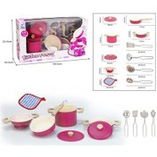 Resim 3815-6a Emaye Tencere 11 Parça Pembe -vardem Oyuncak 