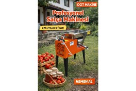 Resim Ogt Makine Turuncu Ayaklı Profesyonel Salça Makinesi 3 Hp | Paslanmaz Domates Salça Çekme Makinesi 700 kg 