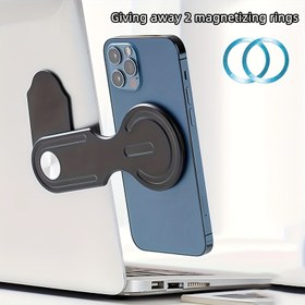 Resim Mobil Telefon ve Bilgisayar Çift Ekran Uzatma Braketi Bilgisayar Ofisi Aynı Ekran Katlanabilir Ekran Mobil Telefon Braketi Notebook Yan Ekran Pratik Uzatma Mobil Telefon Braketi 