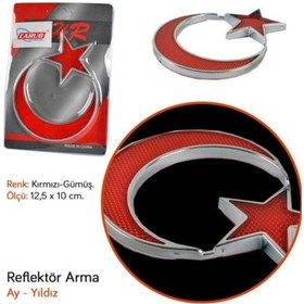 Resim Araç Oto Arma Ay Yıldız Türk Bayrağı Bantlı Reflektör Bantlı Arma 