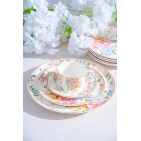 Resim Acar Freya 6 Kişilik 19 Parça Porselen Pasta-Ikram Seti NCY-07078 