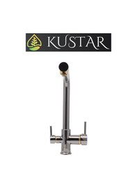 Resim Kustar 3 Yollu Mutfak Eviye Bataryası Füme Gold Arıtma Çıkışlı Batarya 