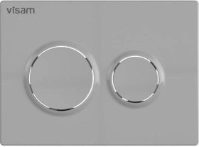 Resim Visam Olimpos Mat Krom Gömme Rezervuar Kumanda Paneli Basma Butonu 230.001 Beyaz 