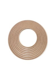 Resim 8'li Ham Mdf, 8mm Kalınlık, 30 Cm Kasnak, Boyanabilir Vidasız Kasnak, Makrome Halkası, Düş Kapanı 