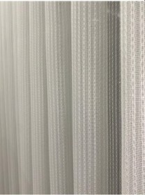 Resim 4042 Desenli Modern Ekru Tül Perde 1/3 Sık Pileli Ekru 