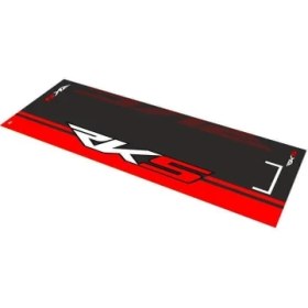 Resim Rks Uyumlu Siyah - Kırmızı Desenli 80 x 220 cm Kaydırmaz Motosiklet Halısı 