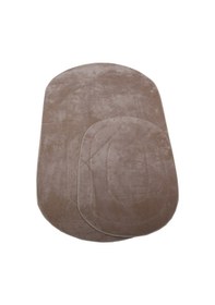 Resim Rixos Vizon 2'li Banyo Halısı Paspası Seti Kaymaz Deri Tabanlı Ma Kahverengi 