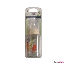 Resim Bambino Cam Biberon 125 Ml Krem Ahtapot Desenli B013 