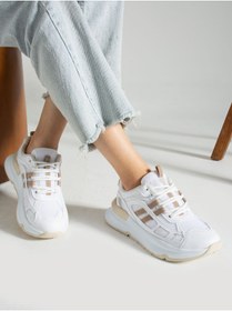 Resim Alemdar Shoes JONY Beyaz-Vizon Kadın Sneakers 