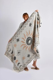 Resim Brandsmithshop Gri- Kahverengi Sun Kimono & Pestemal Seti Çok Renkli 