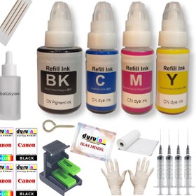 Resim Duruink Cnon E204 E304 YAZICI UYUMLU KARTUŞ DOLUM SETİ-1.KALİTE MÜREKKEP 