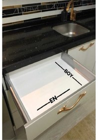 Resim 67/49 Cm 2'li Takım Cekmece Içi Kasıklık Ve Kepçelik Grı 61/40 Cm Kadar Kesılebılır 